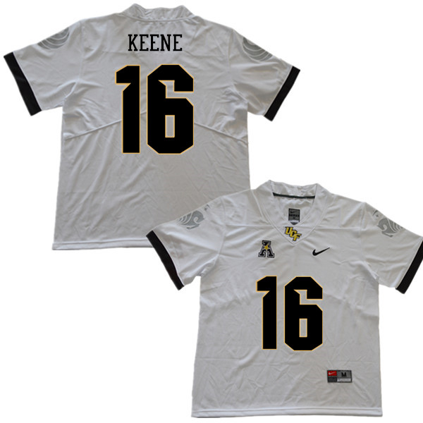 Men #16 Mikey Keene UCF Knights College Football Jerseys Sale-White - Click Image to Close